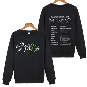 Пуловеры Stray Kids, толстовка с принтом группы Kpop SKZ, женская Мужская Корейская уличная модная одежда, толстовка Stray Kids MANIAC Tour, толстовка