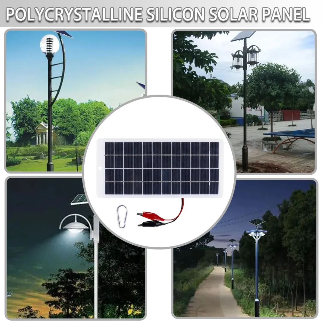 Mayitr 1pc 5W 12V Поликремниевая Солнечная панель Портативное наружное аварийное зарядное устройство для освещения Электрические вентиляторы Насосы Солнечные системы . ' - ' . 0