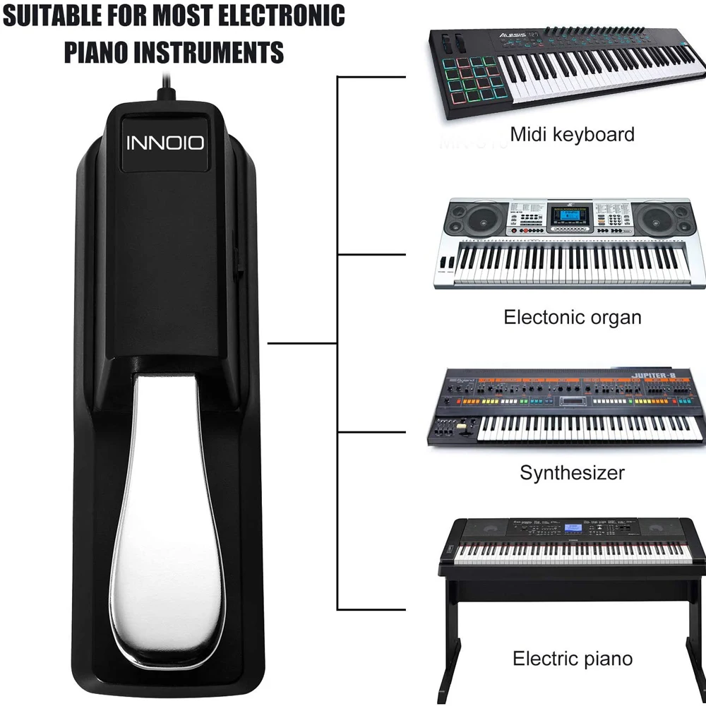 Клавиатура пианино Sustain педаль с кабелем сустейн педаль для Roland Корг электрическое пианино электронное синтезатор органа  . ' - ' . 0