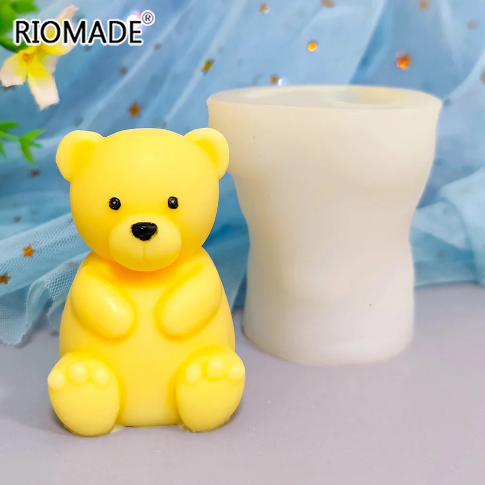 Свеча в форме 3D Медведя, Силиконовая форма для ароматерапии, Воск ручной работы, Форма для изготовления гипса, Поделки, Украшения для дома, Инструменты для орнамента. . ' - ' . 0