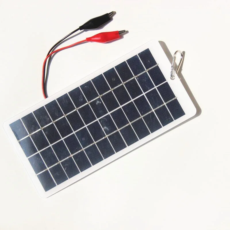 Mayitr 1pc 5W 12V Поликремниевая Солнечная панель Портативное наружное аварийное зарядное устройство для освещения Электрические вентиляторы Насосы Солнечные системы . ' - ' . 1