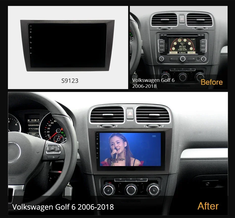 Ownice K6 + 2K для Volkswagen Golf 6 2008-2016 Автомобильный Радио Мультимедийный Видеоплеер Навигация Стерео GPS Android 12 Без 2din DVD . ' - ' . 1
