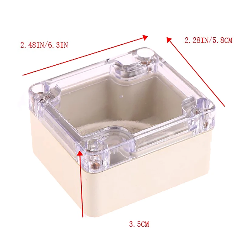 Распределительная коробка с видимым проводом ABS Водонепроницаемый Электронный Герметичный корпус IP67 Прозрачный корпус для сейфа Пластиковые коробки . ' - ' . 1