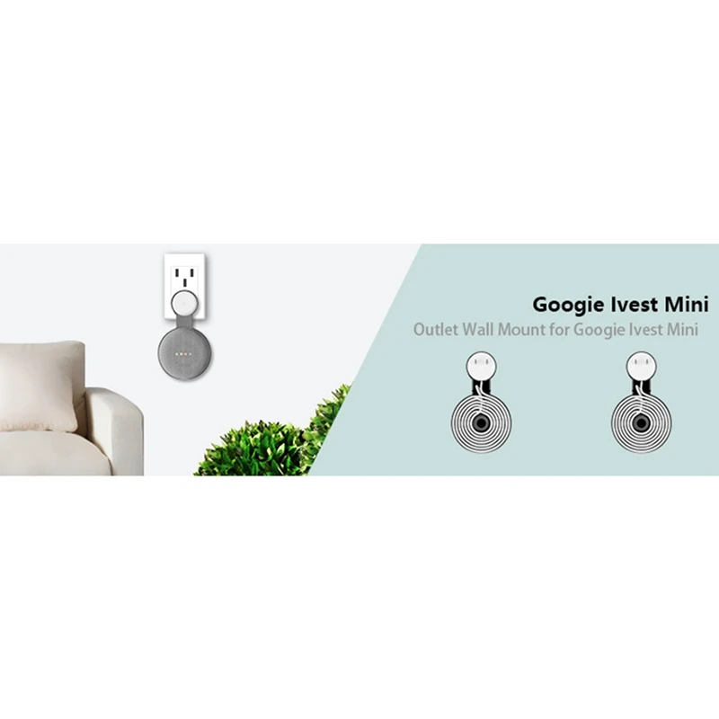 2шт Подходит для Google Audio Для Google Nest Мини настенный кронштейн Розетка второго поколения Подвесной кронштейн для вешалки-Черный . ' - ' . 2