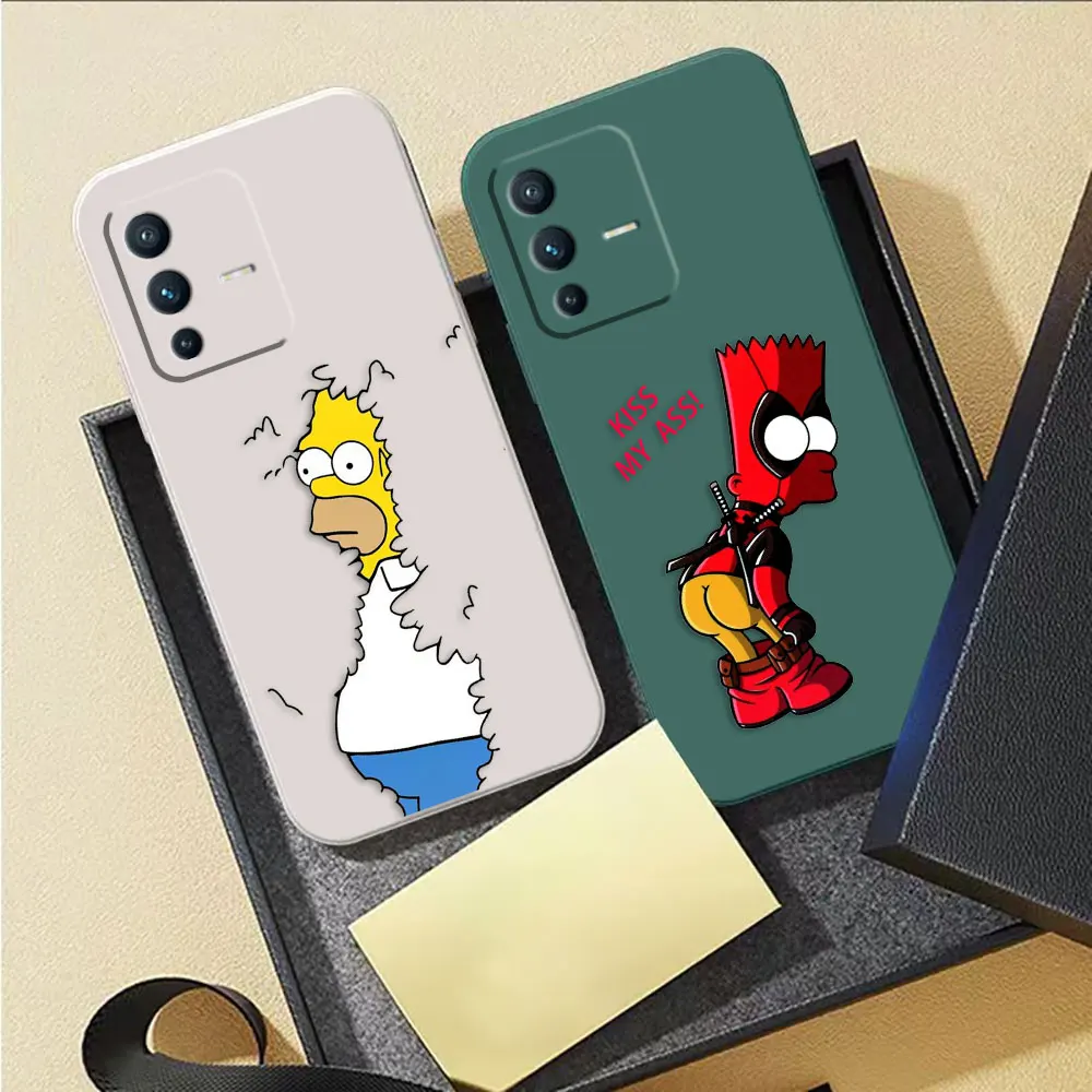 Мультяшный Забавный Чехол для телефона T-The S-Simpsons Для VIVO S5 S6 S7 S9 S9E S10 S12 S15 S16 S16E T1 T2X V15 V20 V21 V23 PRO 5G Case Funda . ' - ' . 2