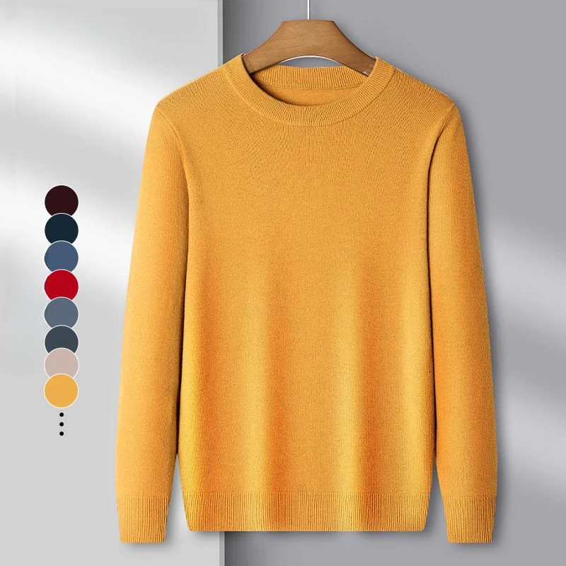 2023 Высококачественный Новый модный бренд, Шерстяной вязаный пуловер, Свитер с круглым вырезом для мужчин, Осенне-зимний Повседневный джемпер, Мужская одежда R139 . ' - ' . 3