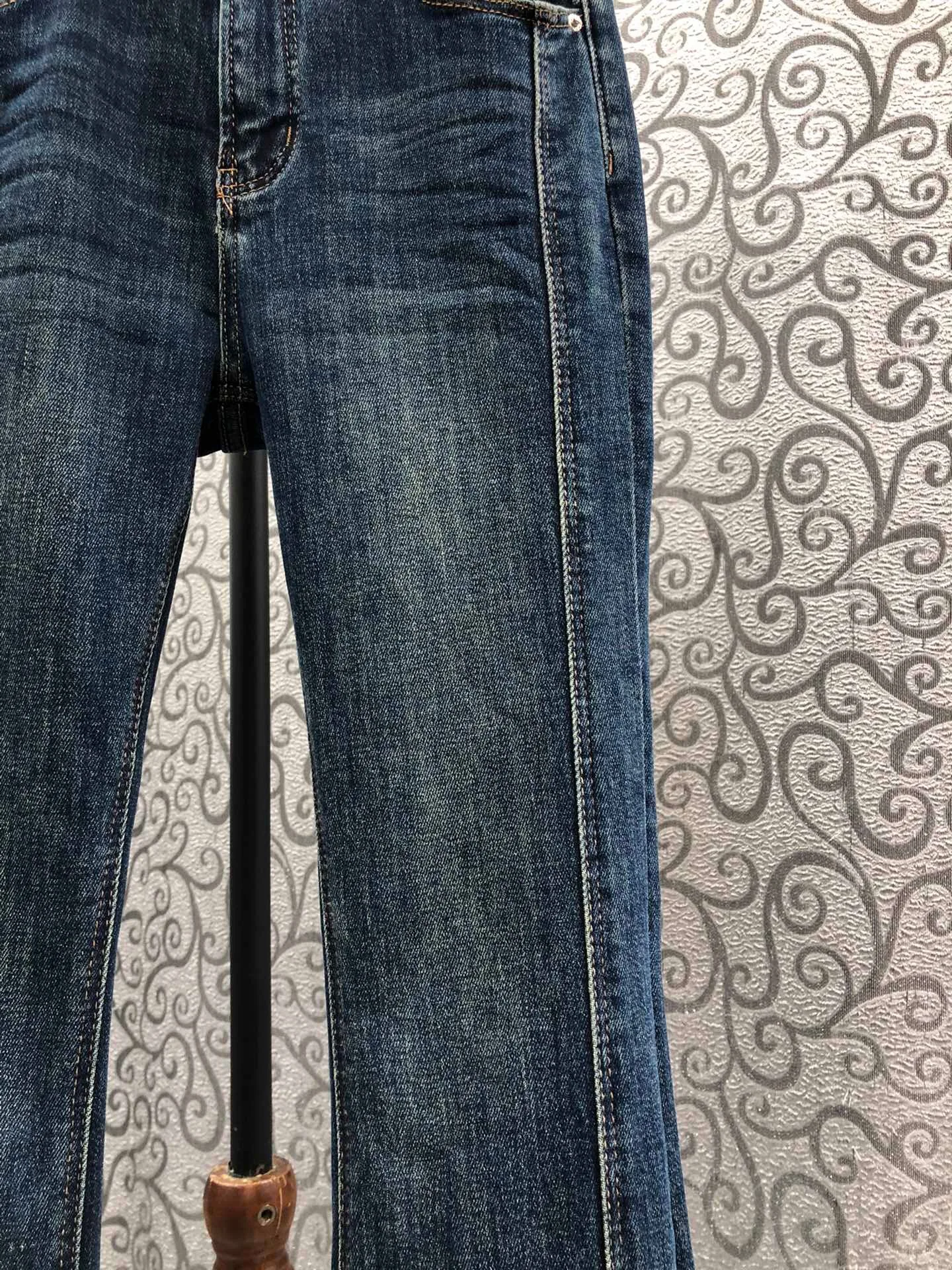 Женские джинсовые брюки 2023 Осенние женские расклешенные джинсы с разрезом в виде бриллиантовой звезды, длинные брюки, Новое поступление . ' - ' . 3
