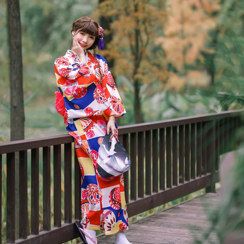 Традиционное женское японское кимоно, модифицированная повседневная одежда из материала, стойкого к образованию морщин, длиной 140 см. . ' - ' . 3
