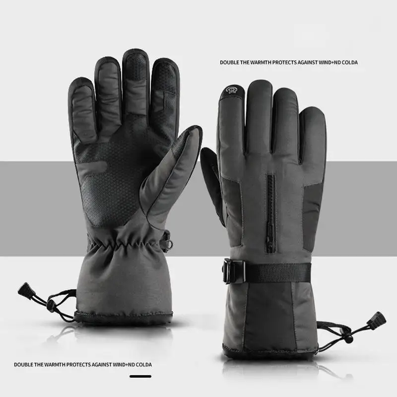 Мужские зимние водонепроницаемые велосипедные перчатки Зимние перчатки для занятий спортом на открытом воздухе, бегом, мотоциклом, лыжами, перчатками с сенсорным экраном, теплыми полными пальцами . ' - ' . 4