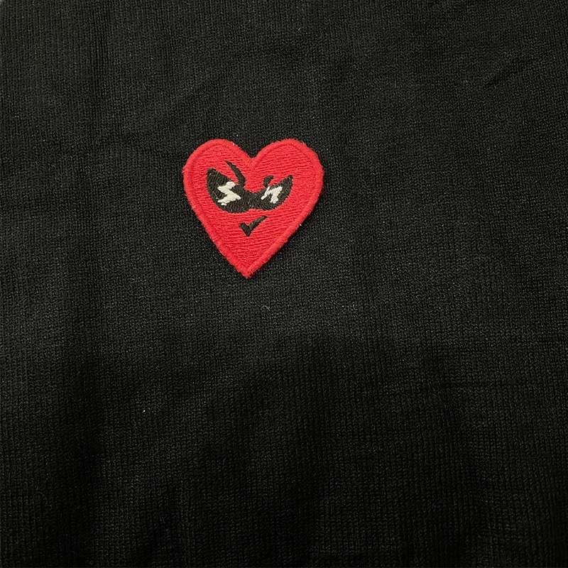 Мужской свитер с V-образным вырезом, кардиган с вышивкой в виде сердца, мультяшный цветной принт, однобортный весенне-осенний повседневный кардиган с длинным рукавом . ' - ' . 4