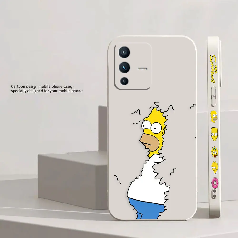 Мультяшный Забавный Чехол для телефона T-The S-Simpsons Для VIVO S5 S6 S7 S9 S9E S10 S12 S15 S16 S16E T1 T2X V15 V20 V21 V23 PRO 5G Case Funda . ' - ' . 4