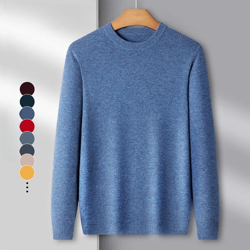 2023 Высококачественный Новый модный бренд, Шерстяной вязаный пуловер, Свитер с круглым вырезом для мужчин, Осенне-зимний Повседневный джемпер, Мужская одежда R139 . ' - ' . 5
