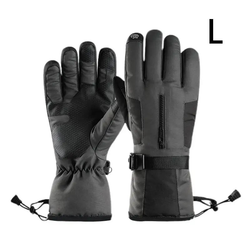 Мужские зимние водонепроницаемые велосипедные перчатки Зимние перчатки для занятий спортом на открытом воздухе, бегом, мотоциклом, лыжами, перчатками с сенсорным экраном, теплыми полными пальцами . ' - ' . 5