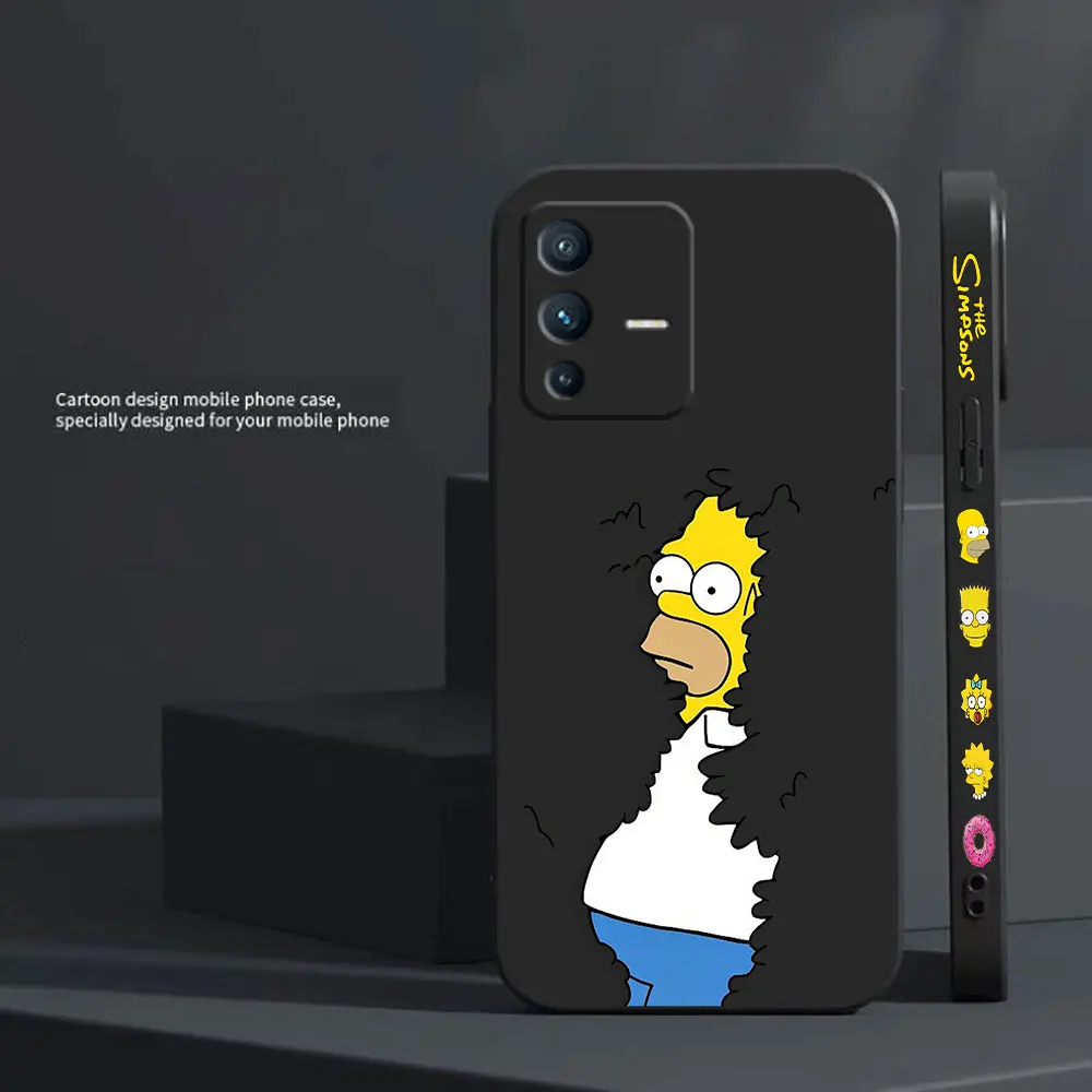 Мультяшный Забавный Чехол для телефона T-The S-Simpsons Для VIVO S5 S6 S7 S9 S9E S10 S12 S15 S16 S16E T1 T2X V15 V20 V21 V23 PRO 5G Case Funda . ' - ' . 5