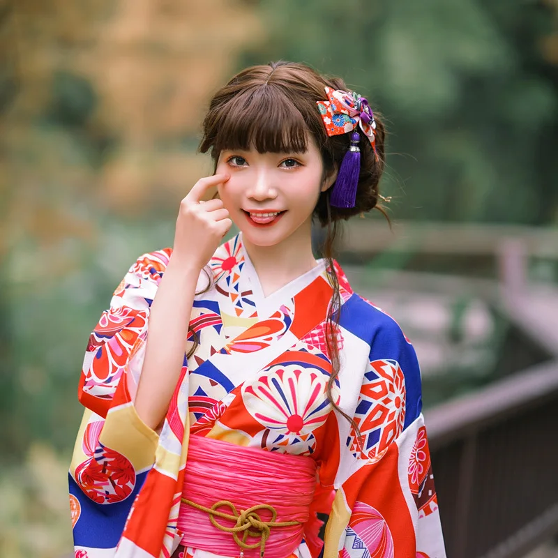 Традиционное женское японское кимоно, модифицированная повседневная одежда из материала, стойкого к образованию морщин, длиной 140 см. . ' - ' . 5